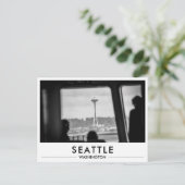 Seattle Foto Space Needle Vanaf Veerboot Briefkaart (Staand voorkant)