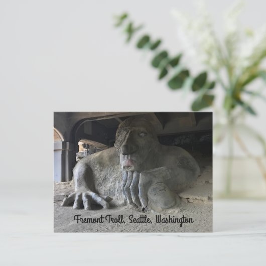 Seattle Fremont Troll #1 Briefkaart (Staand voorkant)