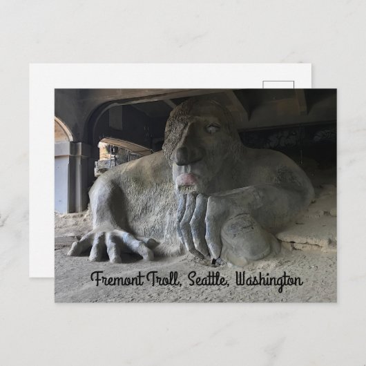 Seattle Fremont Troll #1 Briefkaart (Voorkant / Achterkant)