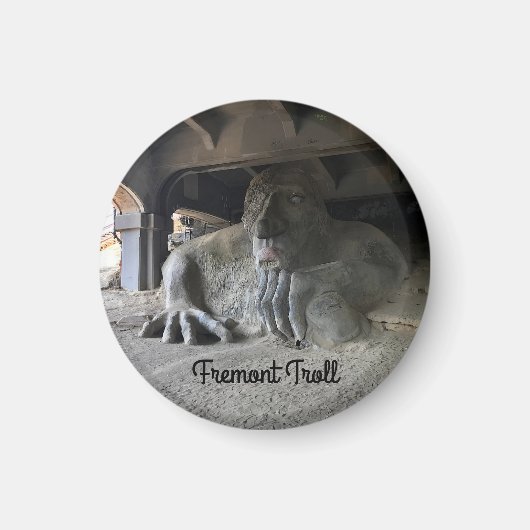 Seattle Fremont Troll #1 Round Magnet (Voorkant)