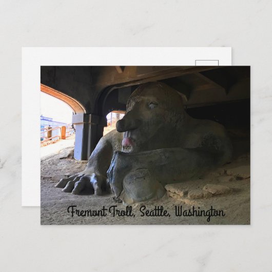 Seattle Fremont Troll #2 Briefkaart (Voorkant / Achterkant)