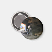 Seattle Fremont Troll #2 Round Magnet (Voorkant / Achterkant)