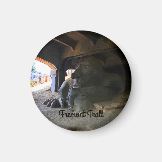 Seattle Fremont Troll #2 Round Magnet (Voorkant)