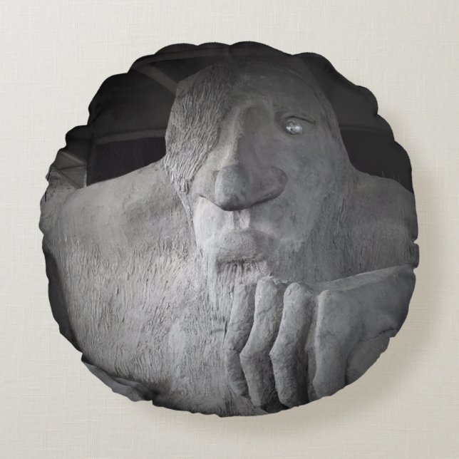 Seattle Fremont Troll 2-zijdige print kussen (Voorkant)