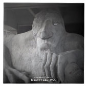 Seattle Fremont Troll Foto Tile Tegeltje (Voorkant)
