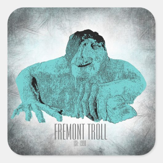 Seattle Fremont Troll Sticker (Voorkant)