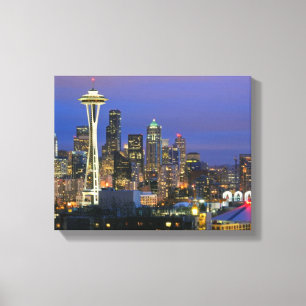 Seattle gezien vanuit Kerry Park in Queen Anne Canvas Afdruk