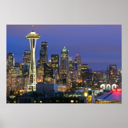 Seattle gezien vanuit Kerry Park in Queen Anne Poster (Voorkant)