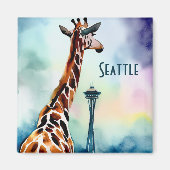 Seattle Giraffe Magneet (Voorkant)