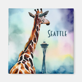 Seattle Giraffe Magneet