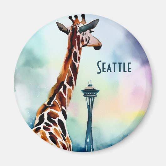 Seattle Giraffe Magnet (Voorkant)