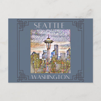 Seattle Glas in lood Briefkaart