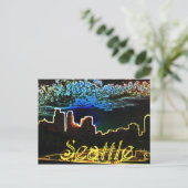 Seattle Glows Briefkaart (Staand voorkant)