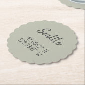 Seattle GPS-coördinaten lengtegraad Latitude Kartonnen Onderzetters (Gekanteld)