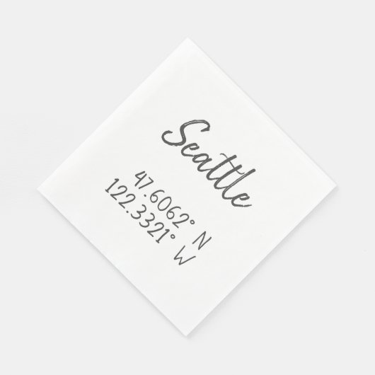 Seattle GPS-coördinaten lengtegraad Latitude Servet (Hoek)