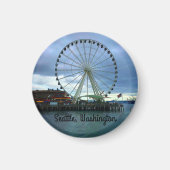 Seattle Great Wheel #2 Round Magnet (Voorkant)