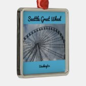 Seattle Great Wheel Puget Sound Washington Metalen Ornament (Rechts)