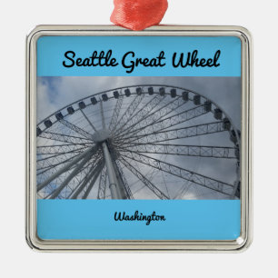 Seattle Great Wheel Puget Sound Washington Metalen Ornament