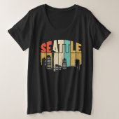 Seattle Grote Maat T-shirt (Design voorkant)