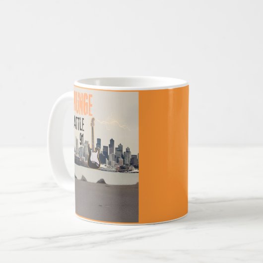 Seattle Grunge 1991 Muziek Vibe Koffiemok (Voorkant links)