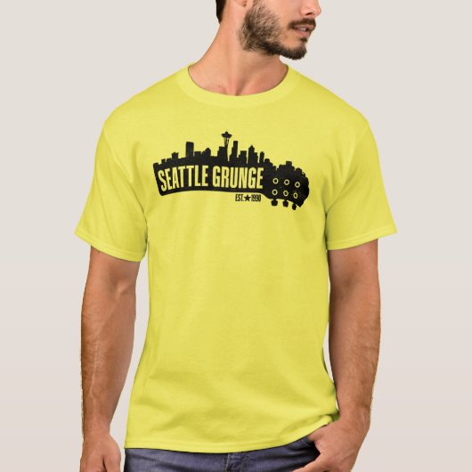 Seattle Grunge Music T-shirt (Voorkant)