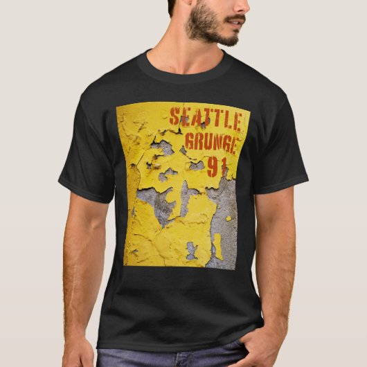 Seattle Grunge Muziek 1991 T-shirt (Voorkant)