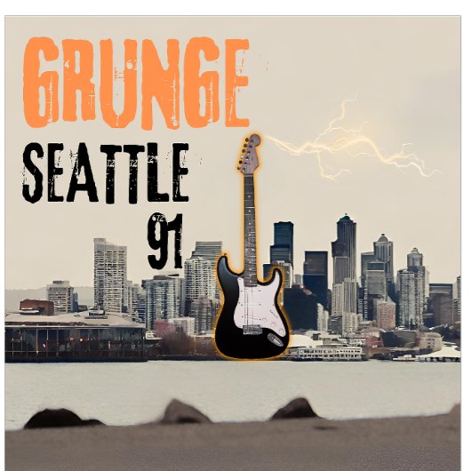 Seattle Grunge Muziek 1991 T-shirt