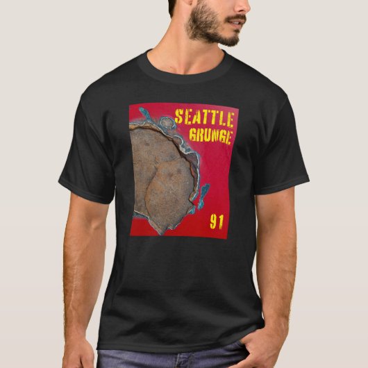 Seattle Grunge Muziek 1991 T-shirt (Voorkant)