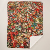 Seattle Gum Wall Sherpa Deken (Voorkant)