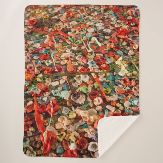 Seattle Gum Wall Sherpa Deken (Voorkant)