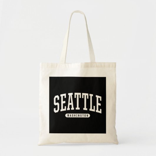 Seattle Hoodie Sweatshirt College University Style Tote Bag (Voorkant)