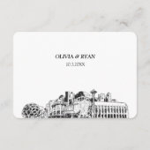 Seattle Huwelijk Traditionele RSVP Maaltijden Opti Informatiekaartje (Achterkant)