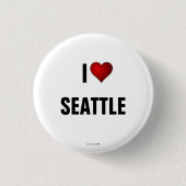 Seattle: I Love Seattle pinback button (Voorkant)