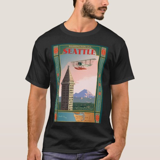 Seattle Iconen T-shirt (Voorkant)
