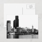 Seattle in B&W Briefkaart (Voorkant / Achterkant)