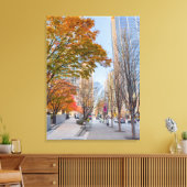 Seattle in de herfst canvas afdruk (Insitu (Woonkamer))