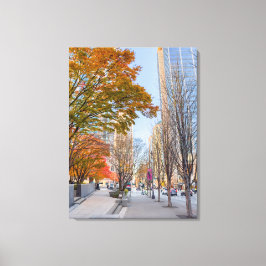 Seattle in de herfst canvas afdruk