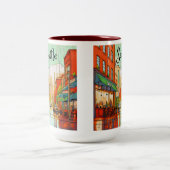 Seattle in de regen tweekleurige koffiemok (Center)