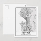 Seattle Kaart (Voorkant / Achterkant)