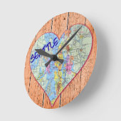 Seattle Kaart Hart Ronde Klok (Hoek)