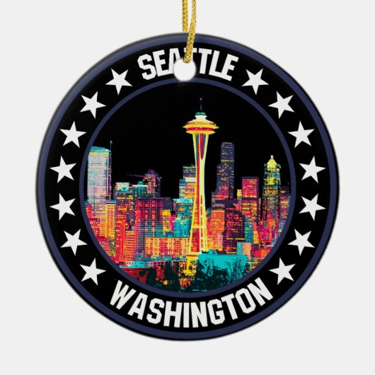 Seattle Keramisch Ornament (Voorkant)