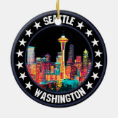Seattle Keramisch Ornament (Achterkant)