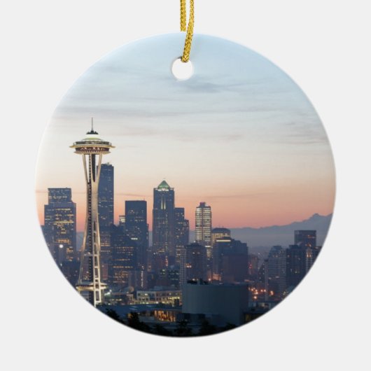 Seattle Keramisch Ornament (Voorkant)