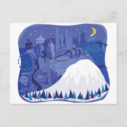 Seattle Landscape met Mount Rainier Briefkaart (Voorkant)