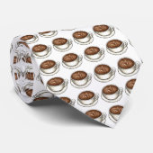 Seattle Latte Coffee Lover Foodie Coffee Cup Strop Stropdas (Opgerold)