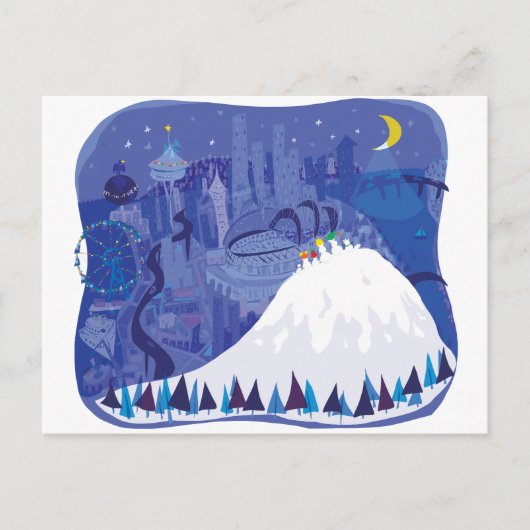 Seattle lege kerstkaart, kussen, shirts feestdagenkaart (Voorkant)