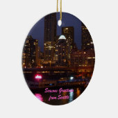 Seattle Lights Keramisch Ornament (Rechts)