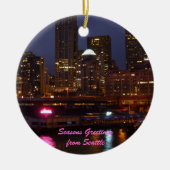 Seattle Lights Keramisch Ornament (Voorkant)