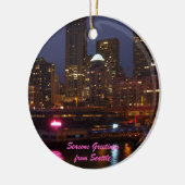 Seattle Lights Keramisch Ornament (Links)