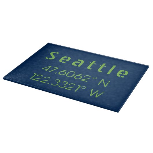 Seattle Longitude Latitude-teamkleuren Snijplank (Hoek)